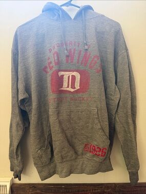NHL Gray Hoodie with Red Accent Logo